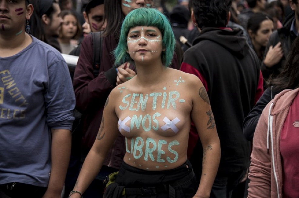 La Marcha En Topless Contra La Violencia Machista Y A Favor De La